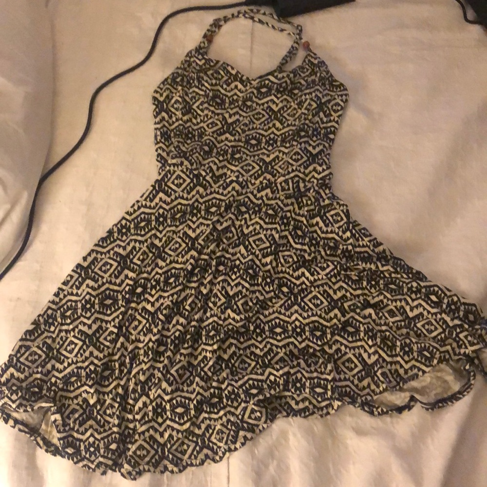 Black and white patterned summer dress